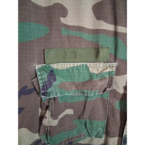 Army Military Fatigues Jacket Woodland Print Men's Size Large Regular Grunge Y2K - Picture 4 of 8